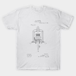 Electric Arc Lamp Vintage Patent Hand Drawing T-Shirt